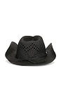 view 4 of 3 CHAPEAU DE COWBOY WOVEN in Black
