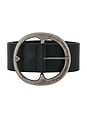 view 3 of 3 Belt With Statement Circular Buckle in Black