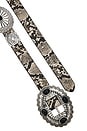 view 3 of 3 Snakeskin Belt With Ornate Silver Conchos And Black Stone Buckle in Snake & Black