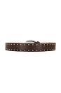view 2 of 3 CINTURÓN SUEDE in Dark Brown & Ivory