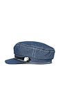 view 5 of 4 Baker Boy Hat in Dark Denim