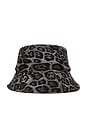 view 1 of 3 Bucket Hat in Grey Leopard