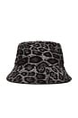 view 2 of 3 Bucket Hat in Grey Leopard