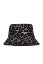 view 3 of 3 Bucket Hat in Grey Leopard