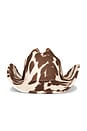 view 2 of 5 Cow Print Cowboy Hat in Brown