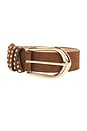 view 4 of 3 CEINTURE SUEDE in Brown