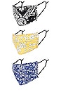 view 1 of 3 Printed Mask Set in Multi