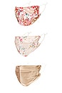 view 1 of 3 Silky Mask Set in Pink Multi