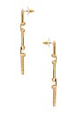 view 2 of 2 Square Drop Earrings in Gold