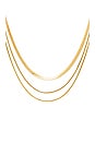 view 2 of 2 Layered Herringbone Necklace in Gold