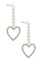 view 1 of 2 BOUCLES D'OREILLES CŒUR in Silver