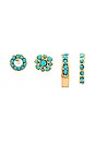 view 1 of 2 Turquoise Earring Set in Gold