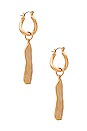 view 2 of 3 Hammered Hoops in Gold