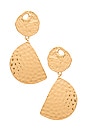 view 1 of 2 Hammered Stud Earrings in Gold