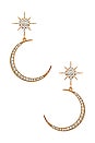 view 1 of 2 Moon And Star Earrings in Gold