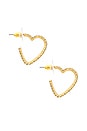 view 2 of 3 BOUCLES D'OREILLES CRYSTAL HEART in Gold