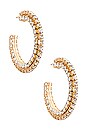 view 1 of 3 Pave The Way Hoops in Gold