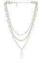 view 1 of 2 On Lock Necklace in Silver