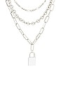 view 2 of 2 On Lock Necklace in Silver