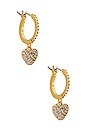 view 1 of 3 BRINCOS LOVE DROP in Gold