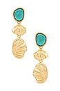 view 1 of 2 PENDIENTES NATURAL DROP in Gold
