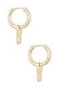 view 2 of 3 Butterfly Hoops in Gold