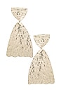 view 1 of 2 x Nat & Liv Rhodium Plated Statement Earrings in Silver