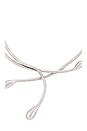view 2 of 2 x Nat & Liv Burnished Silver Drop Necklace in Silver