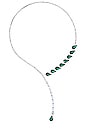 view 1 of 2 Emerald Drops Necklace in Silver