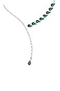 view 2 of 2 Emerald Drops Necklace in Silver