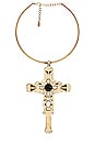 view 1 of 2 Statement Cross Necklace in Gold