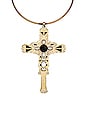 view 2 of 2 Statement Cross Necklace in Gold