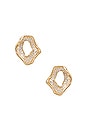 view 1 of 2 Abstract Earrings in Gold