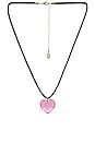 view 1 of 2 Heart Pendant Choker in Pink