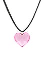 view 2 of 2 Heart Pendant Choker in Pink