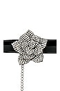 view 2 of 2 Rhinestone Rosette Choker in Silver