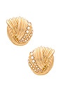 view 1 of 2 Knotted Stud Earring in Gold
