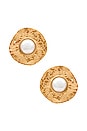 view 1 of 2 Disc Earrings in Gold