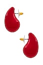 view 2 of 2 Teardrop Earrings in Red