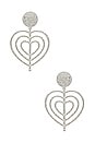 view 1 of 2 Troubled Heart Earrings in Silver