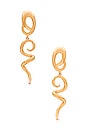 view 1 of 2 Downward Spiral Earrings in Gold