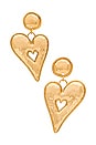 view 1 of 2 Heart Of Gold Earrings in Gold