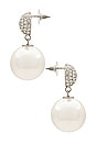 view 2 of 2 Pearl Drop Earring in Pearl & Silver