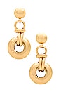 view 3 of 3 Circle Drop Earring in Gold