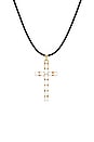 view 2 of 2 Cross Pendant Necklace in Black & White