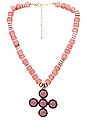 view 1 of 2 Cross Statement Necklace in Pink