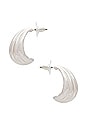 view 2 of 2 Shell Hoop Earrings in Silver