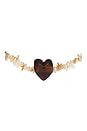 view 2 of 2 Heart Choker in Brown