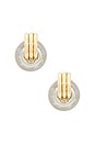 view 1 of 3 Kendall Stud Earrings in Silver & Gold