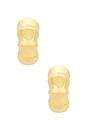 view 3 of 3 Bamboo Mini Hoop Earrings in Gold